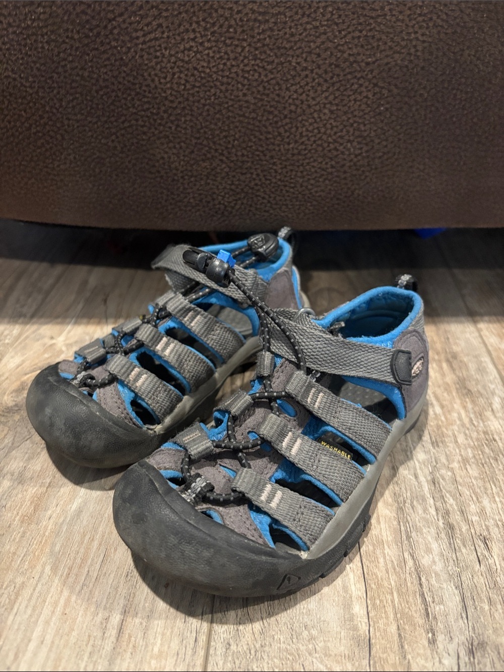Keen Kids Gray and Blue Outdoor Closed-Toe Sandals Size 11
